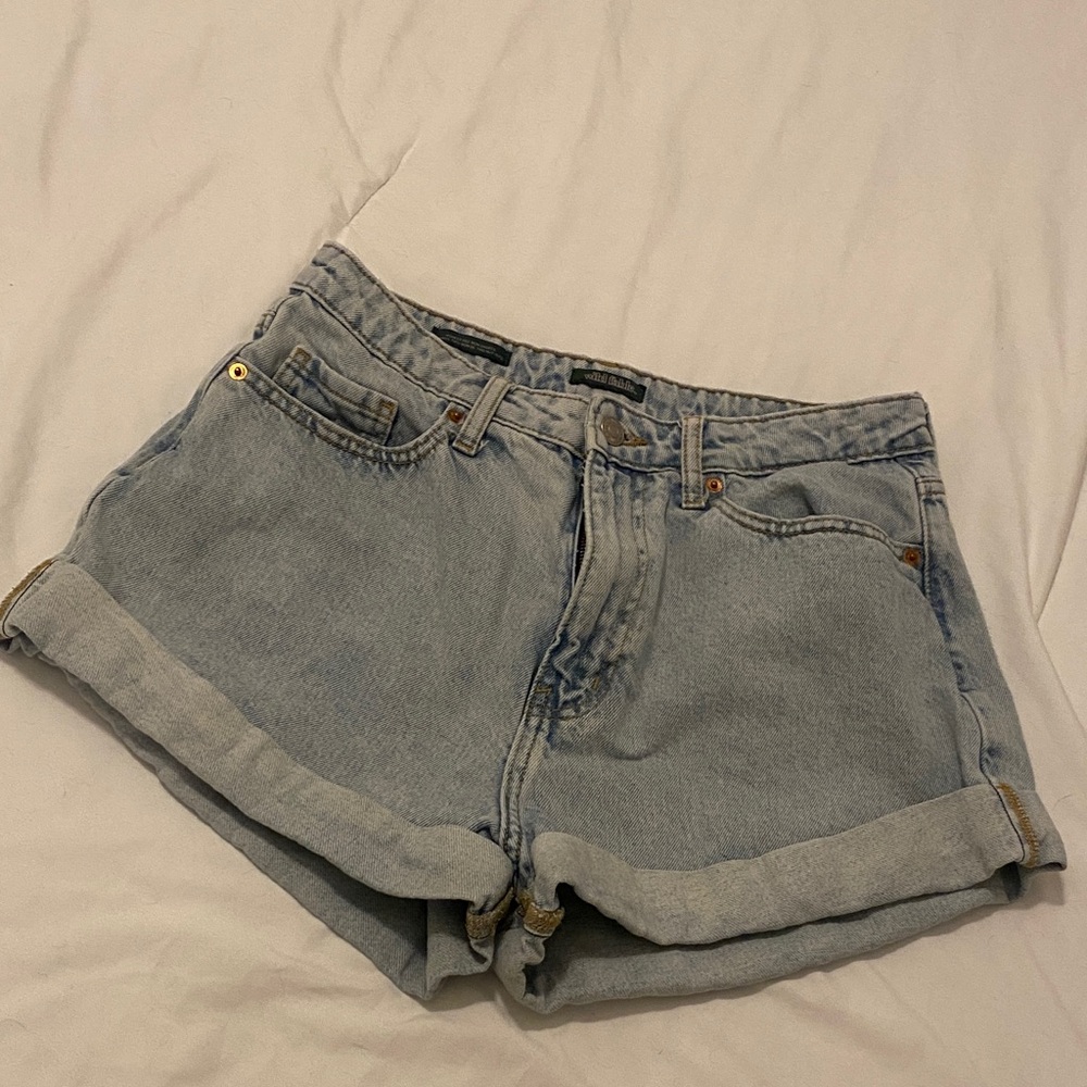 Light Blue Denim Roll-Cuff Women’s Shorts